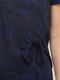 Блуза темно-синяя с цветочным принтом | 5922139 | фото 3