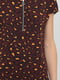 Блуза коричневая с анималистическим принтом | 5922178 | фото 4
