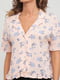 Блуза бежевая с цветочным принтом | 5922226 | фото 3