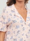 Блуза бежевая с цветочным принтом | 5922226 | фото 4