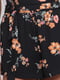 Комбинезон-шорты черный с цветочным принтом | 5923233 | фото 4