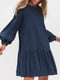 Сукня А-силуету синя у горошок | 5879231 | фото 2