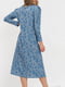 Платье А-силуэта голубое в цветочный принт | 5879418 | фото 4