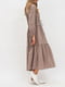 Сукня А-силуету коричнева | 5904026 | фото 3