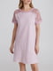 Рубашка ночная розовая в «гусиную лапку» | 5927630