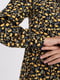Платье А-силуэта желтое в принт | 5929067 | фото 3