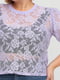 Блуза сиреневого цвета с узором | 5929416 | фото 4