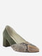 Туфли оливкового цвета с анималистическим  принтом | 5930451 | фото 4