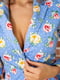 Жакет голубой в цветочныйй принт | 5932522 | фото 5
