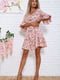 Платье А-силуэта розовое в принт | 5932538 | фото 2