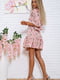 Платье А-силуэта розовое в принт | 5932538 | фото 3