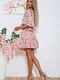 Платье А-силуэта розовое в принт | 5932538 | фото 4
