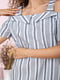 Платье А-силуэта серое в полоску | 5932545 | фото 5