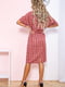 Платье А-силуэта темно-розовое в клетку | 5932548 | фото 5