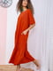 Платье А-силуэта терракотового цвета | 5932551 | фото 2
