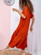Платье А-силуэта терракотового цвета | 5932551 | фото 3