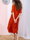 Платье А-силуэта терракотового цвета | 5932551 | фото 4