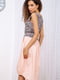 Платье А-силуэта персикового цвета в принт | 5932564 | фото 4