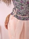 Платье А-силуэта персикового цвета в принт | 5932564 | фото 6