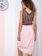 Платье А-силуэта розовое в принт | 5932565 | фото 4