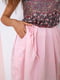 Платье А-силуэта розовое в принт | 5932565 | фото 6