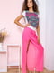 Платье А-силуэта розовое в принт | 5932642 | фото 3
