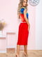 Платье-футляр красное с рисунком | 5932647 | фото 3