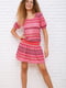 Платье А-силуэта розовое в полоску | 5932711 | фото 4