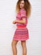 Платье А-силуэта розовое в полоску | 5932711 | фото 5