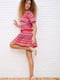 Платье А-силуэта розовое в полоску | 5932711 | фото 6