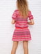 Платье А-силуэта розовое в полоску | 5932711 | фото 8