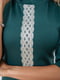 Платье А-силуэта темно-зеленое | 5932743 | фото 5