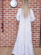 Платье А-силуэта белое в горошек | 5932758 | фото 3