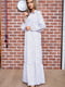 Платье А-силуэта белое в горошек | 5932758 | фото 4