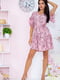 Платье А-силуэта розовое в принт | 5932774 | фото 3
