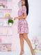 Платье А-силуэта розовое в принт | 5932774 | фото 4