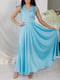 Сукня А-силуету блакитна | 5502230 | фото 2
