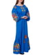 Платье-вышиванка синее | 5934074 | фото 3