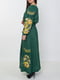 Платье-вышиванка зеленое | 5934084 | фото 7