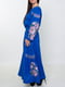 Платье-вышиванка синее | 5934085 | фото 5
