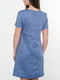 Платье-вышиванка синее | 5934090 | фото 2