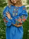 Сукня-вишиванка синя | 5934136 | фото 2