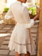 Платье А-силуэта молочного цвета | 5934268 | фото 5