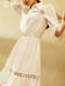 Платье А-силуэта молочного цвета | 5934268 | фото 6