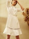 Платье А-силуэта молочного цвета | 5934268 | фото 8