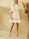 Платье А-силуэта молочного цвета | 5934268 | фото 9