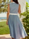 Платье А-силуэта голубое в полоску | 5934269 | фото 5