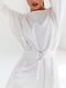 Платье А-силуэта белое с поясом | 5934438 | фото 2