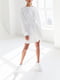 Платье А-силуэта белое с поясом | 5934438 | фото 3