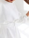 Платье А-силуэта белое с поясом | 5934438 | фото 4